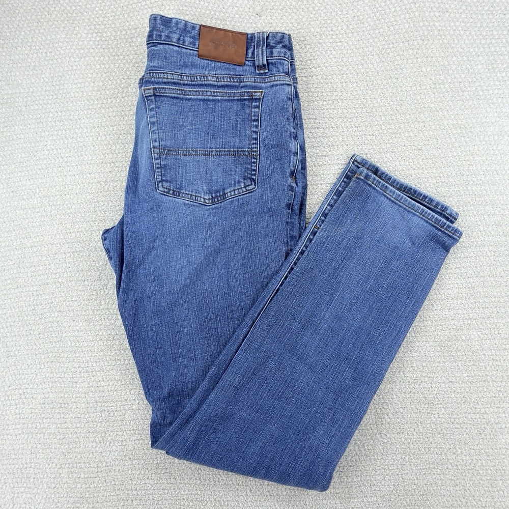 Prana Hillgard Slim Jeans Men 33x34 Blue Organic Cotton Stretch 1968251